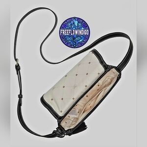 ๐ค NWOT | Lucky Brand VEGAN ๐ Studded Black Crossbody Saddle Bag